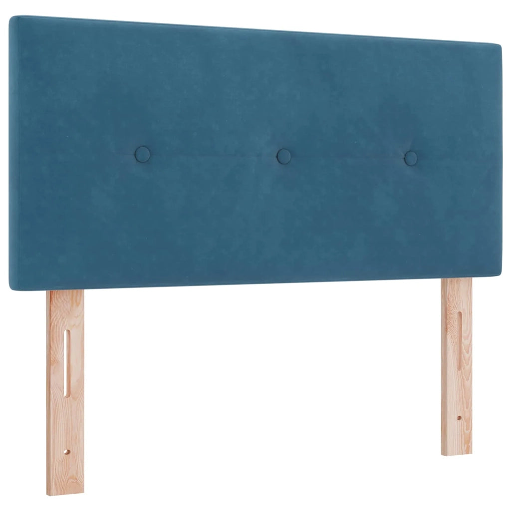 Letto box spring con materasso Blu 80 x 200 cm Velluto 3453033