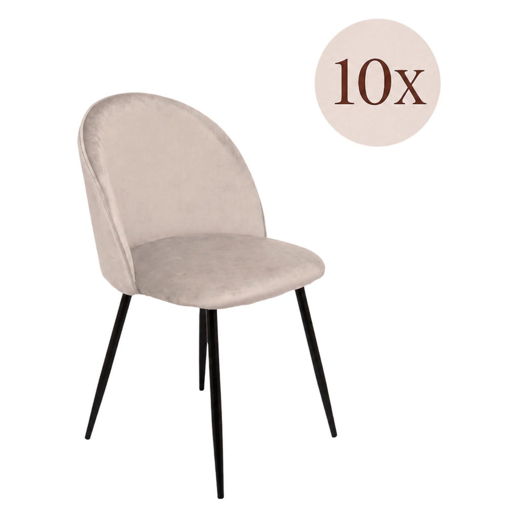 Achito, Sedia 10 Sedie, Grigio Chiaro