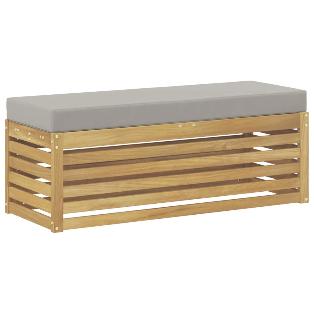 Sedia da giardino-Panca da esterno con cuscino Bianco 627804