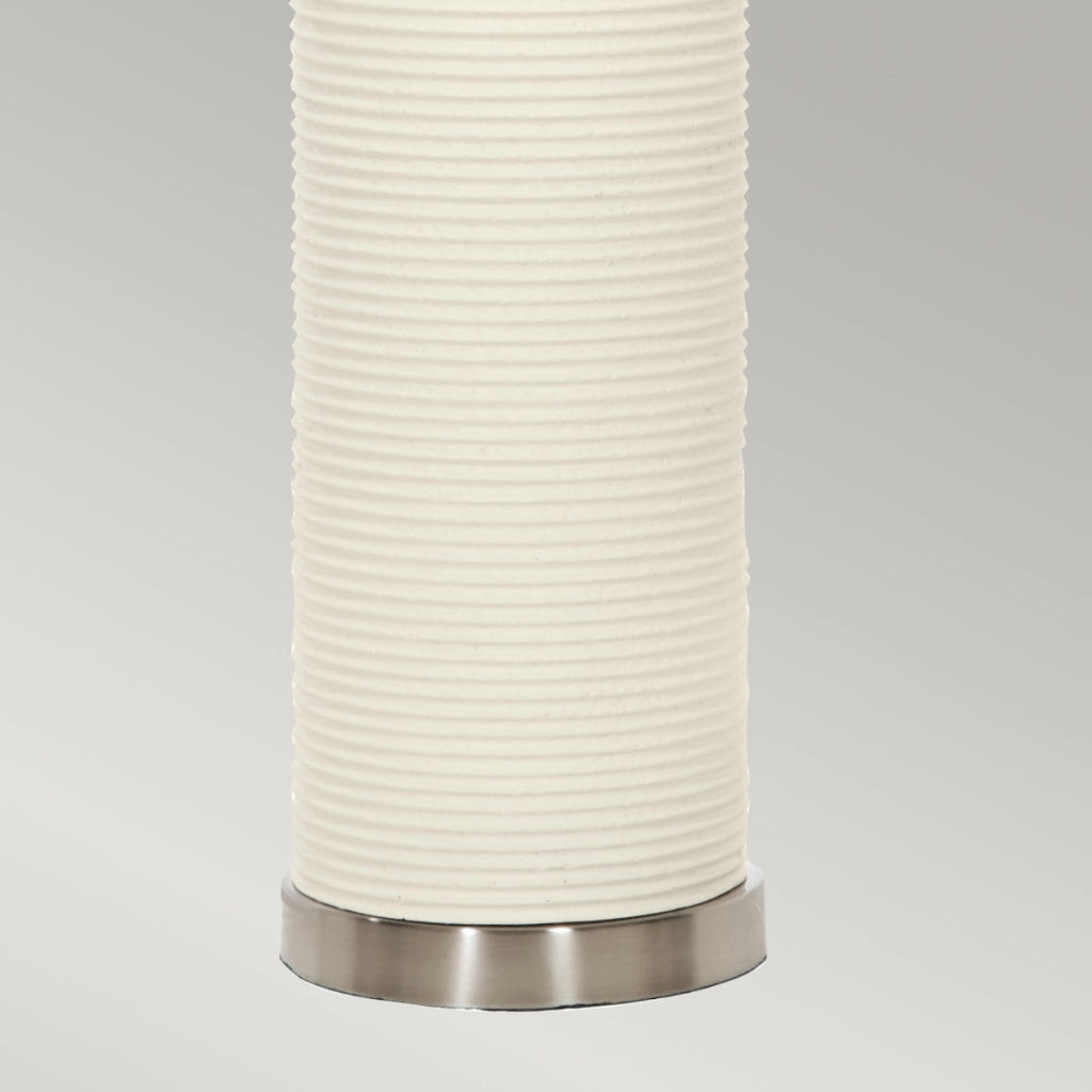 Lampada da tavolo Ripple porcellana bianca/nera 65cm Elstead