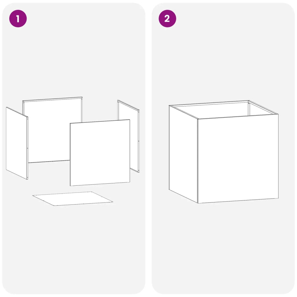 Vaso da giardino Antracite 45 x 45 x 45 cm 8004970