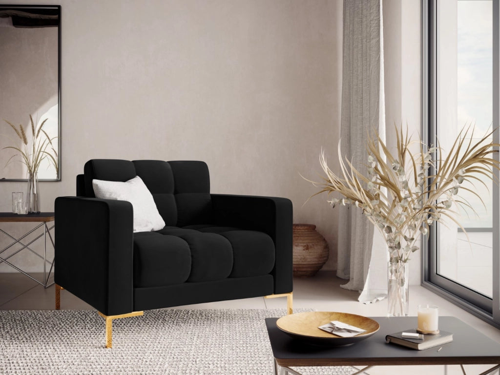 Cosmopolitan Design - Poltrona "Bali" in velluto nero 