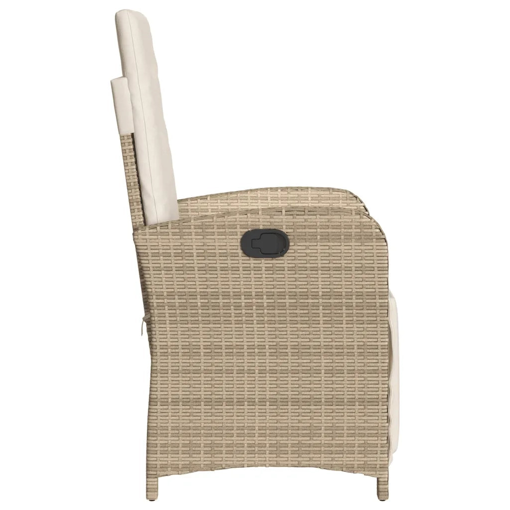 Set da Bistrò 3 pz con Cuscini Beige in Polyrattan 365204
