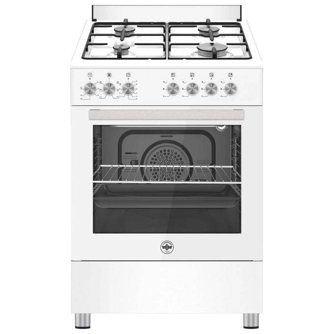 Bertazzoni La Germania, Cucina a Gas con Forno Elettrico, 4 Fuochi, 60 Litri, Bianco