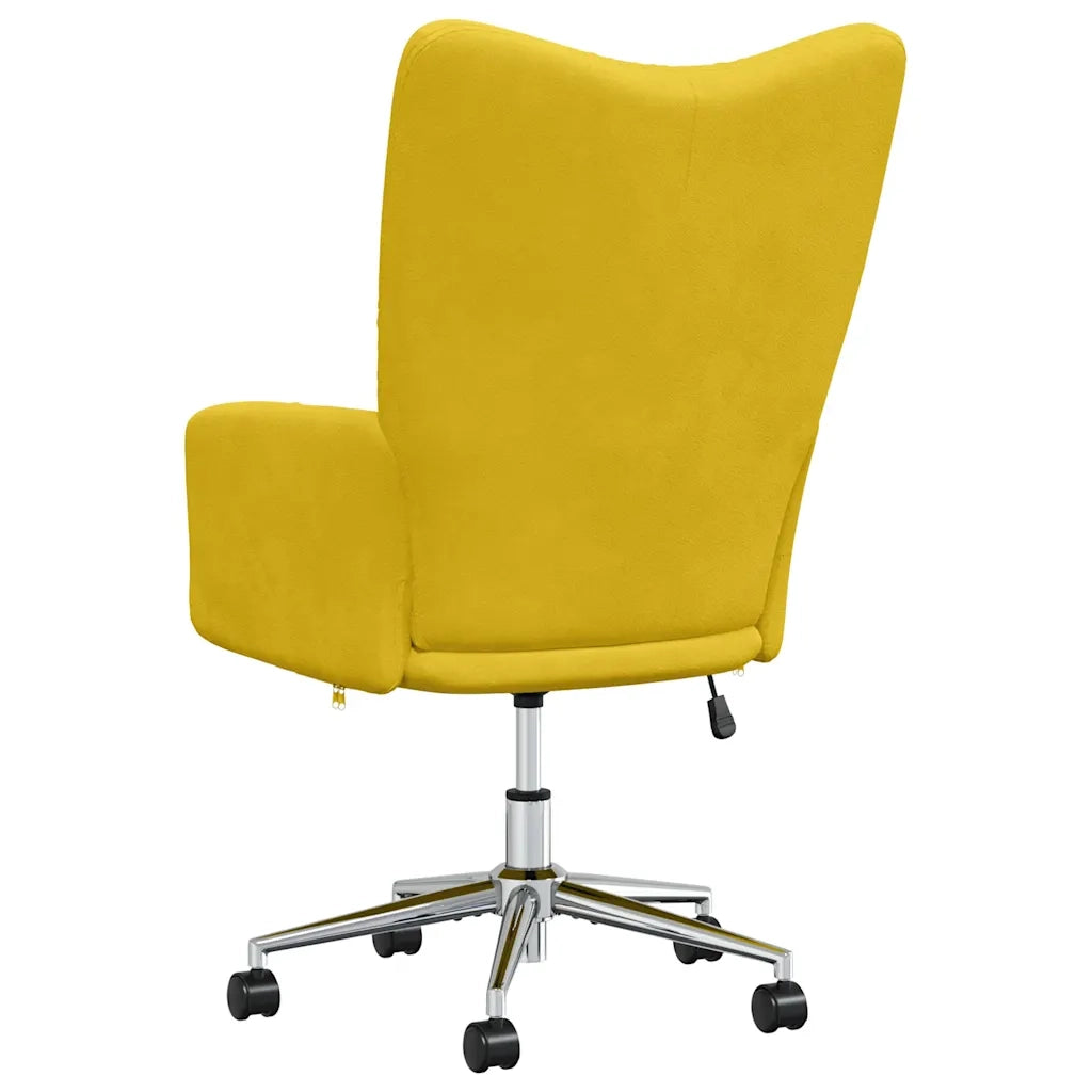 Poltrona Relax | Sedia Relax Giallo Senape in Velluto
