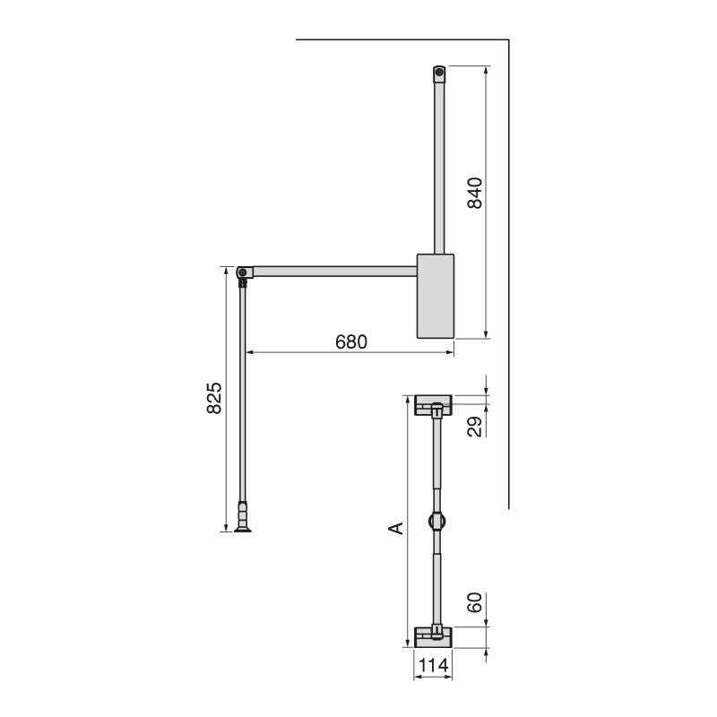 Cassetto portascarpe per armadi e cabine armadio Quartz, 640 (M80), Acciaio, Titanio