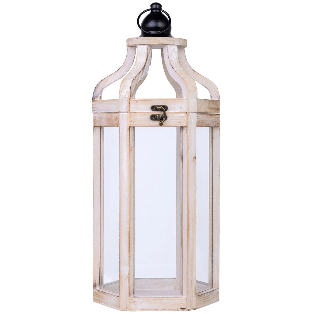 Lanterna in legno 21x19x51h cm