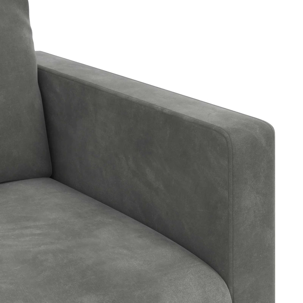 Divano Grigio scuro 198 x 78 x 80 cm Velluto 42024432