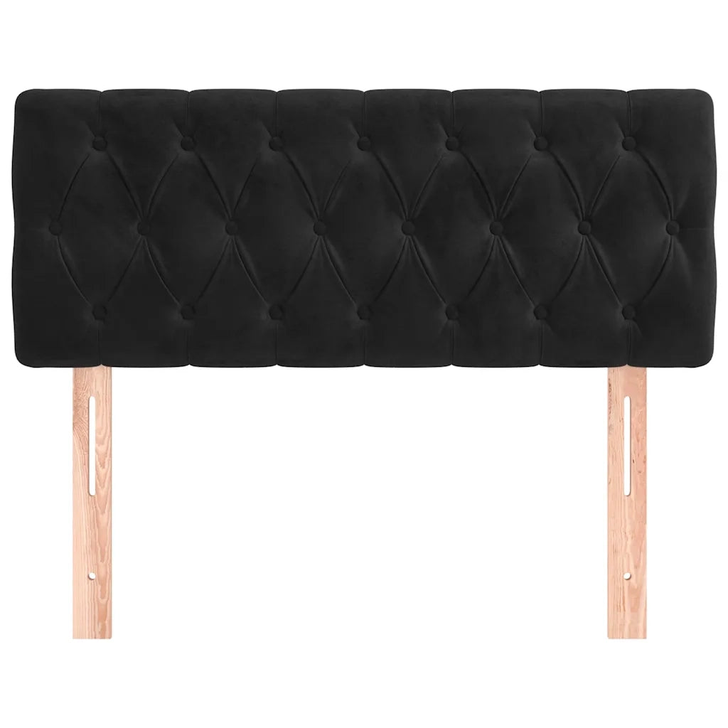 Testiera | Testata Nero 100 x 7 x 78/88 cm in Velluto