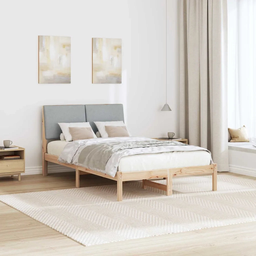 Struttura del Letto Marrone e grigio chiaro 120 x 190 cm
