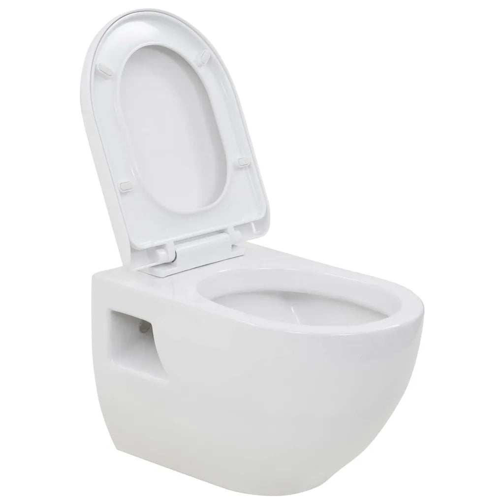 WC Sospeso in Ceramica Bianca 143022
