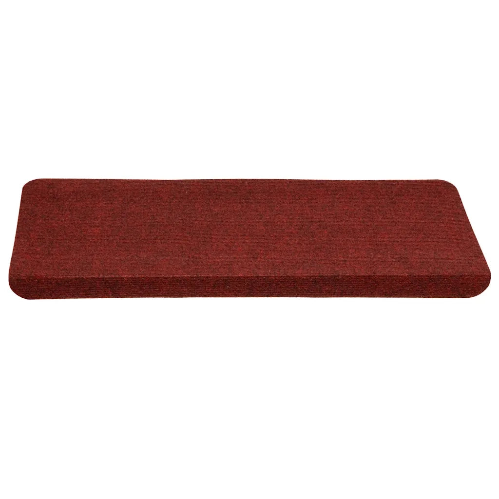 Tappetini Autoadesivi per Scale 15 pz 65x24,5x3,5 cm Rosso 343480