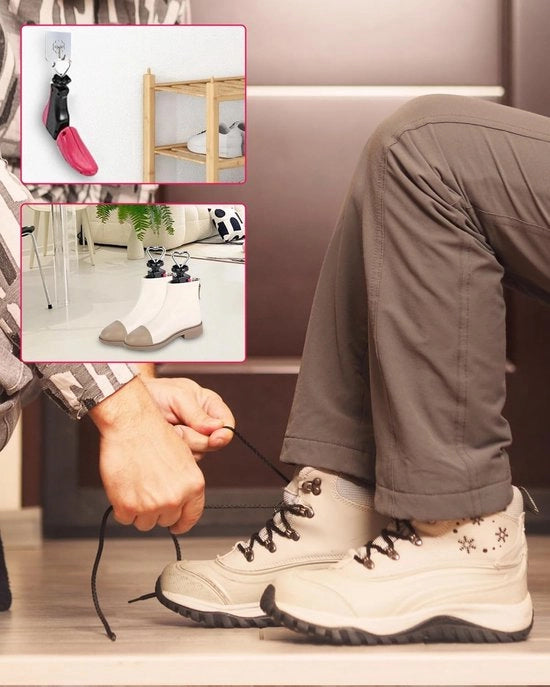 Sfregiatore per uomo e donna - 4 vie plastica e metallo - con spatola per scarpe