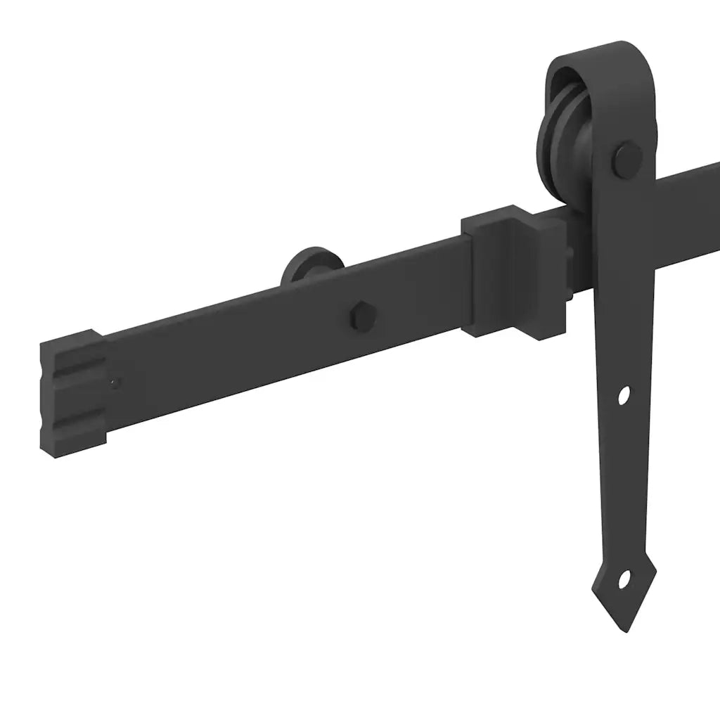 Kit di Binari per Porte Scorrevoli 213,5 cm Acciaio Nero 4009705