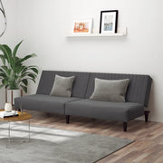 Divano Letto a 2 Posti-Sofa Letto 2 Posti-Daybed Grigio Scuro in Velluto 398909
