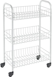 Carrello a tre piani in acciaio inox