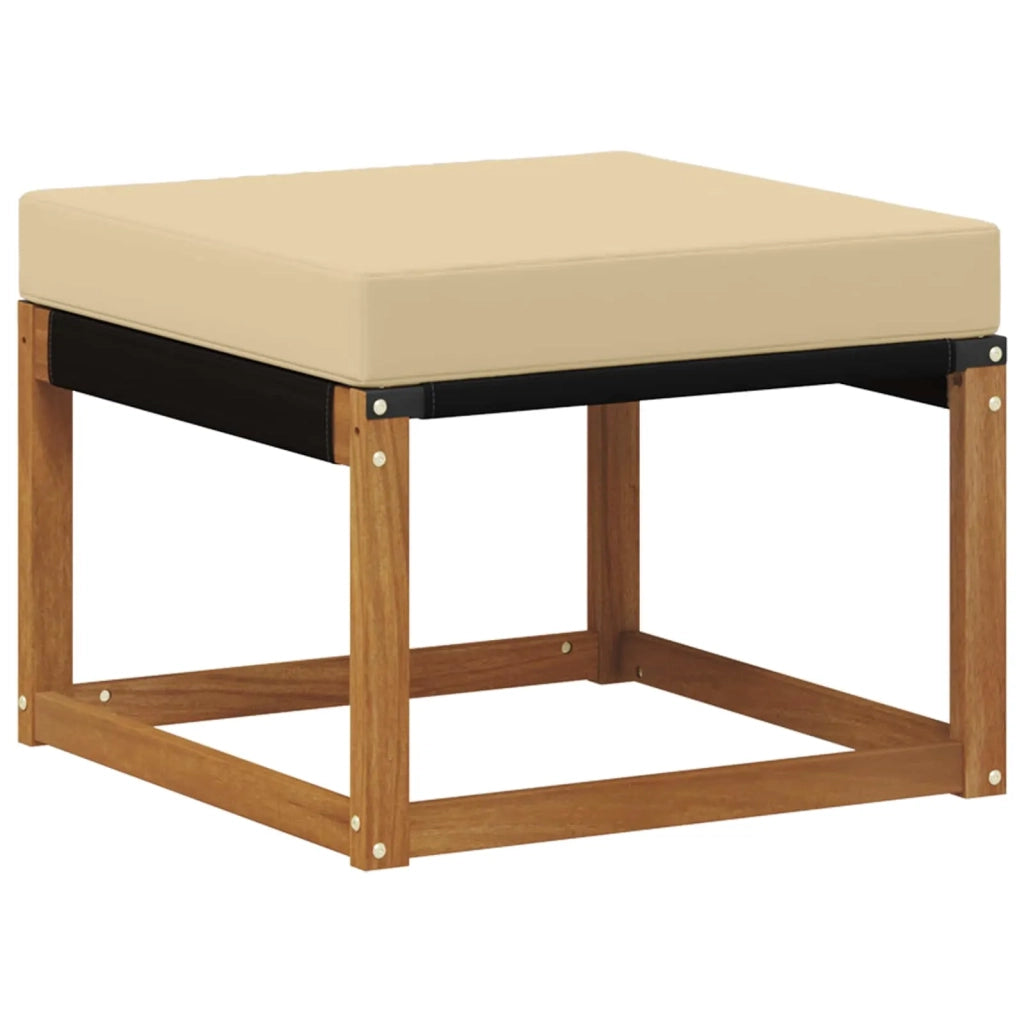Set di divani da esterno con cuscino 9 pcs Naturale e Beige 3368968
