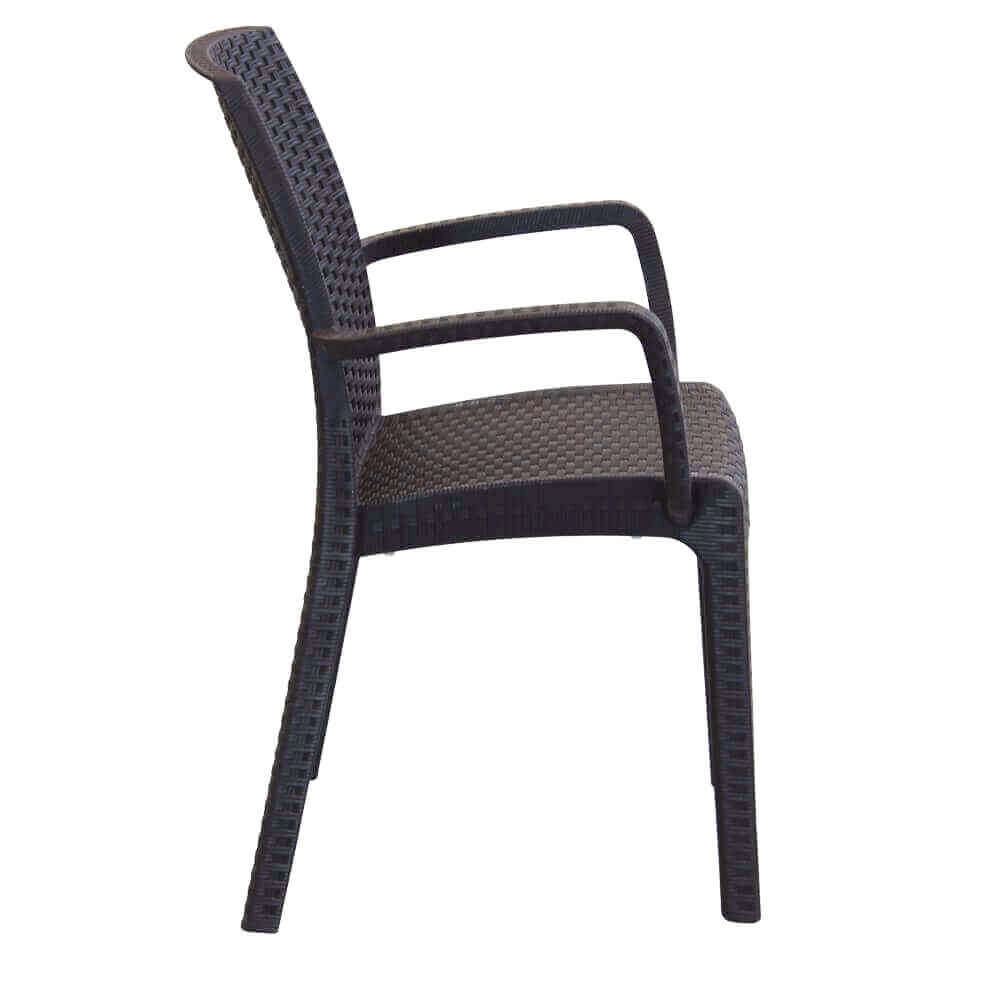 Poltrona da Giardino Impilabile in Wicker cm 57x59x86 - VIRGINIA
