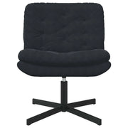Poltrona Relax | Sedia Relax con Base Girevole Nero 63 x 75 x 76 cm Velluto