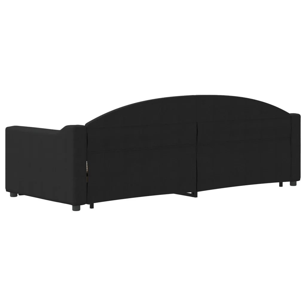 Divano letto | Sof¨¤ letto | Letto singolo Estraibile Nero 80x200 Tessuto