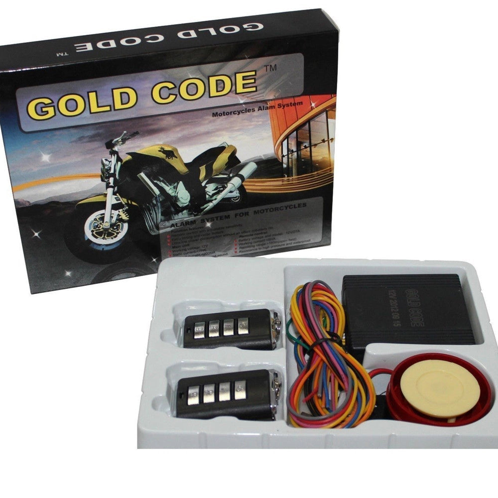 Trade Shop - Kit Antifurto Allarme Per Moto Universale Con Sirena Da 125db Code Telecomando -