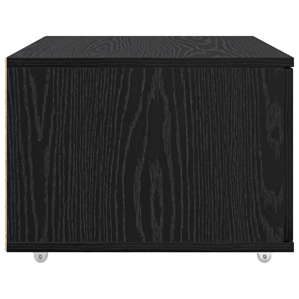 Mobile con Cassetti con ruota Rovere Nero 55 x 45 x 31 cm 869307