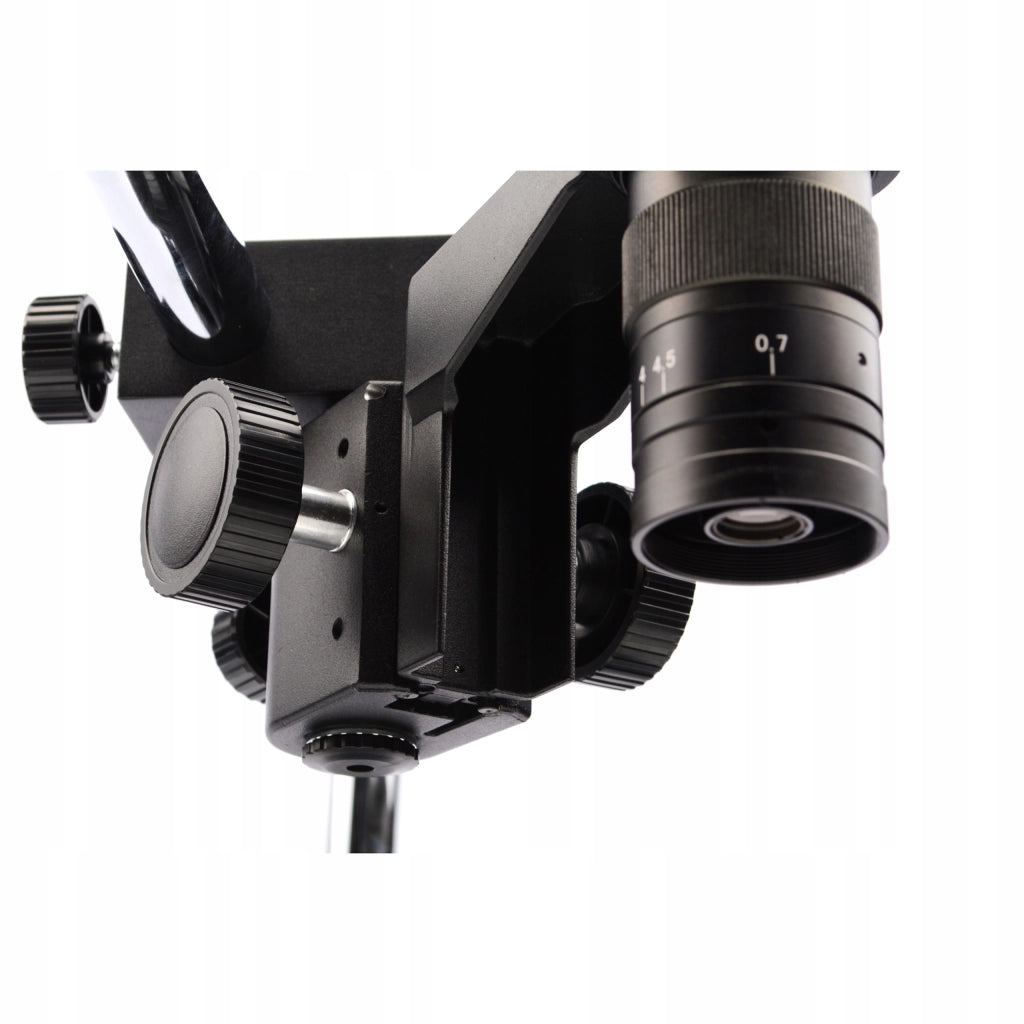 Mikroscopio Digitale Earth Pro MCEP-0.5X-PZRR con Braccio Regolabile e Illuminatore 56xLED | Zoom 7-45x, C-Mount