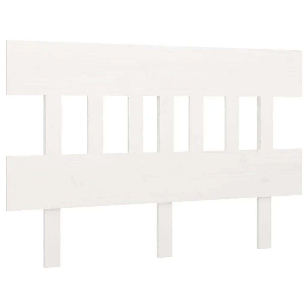 Testiera per Letto Bianca 143,5x3x81 cm Legno Massello di Pino 819121