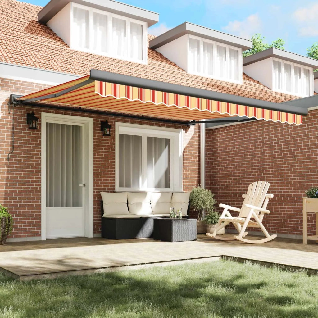 Tenda da Sole Giallo e Arancione 400 x 300 x 165 cm 3330540
