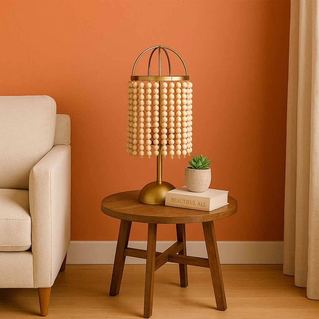 Lampada da tavolo in metallo 19x19x33/61h cm