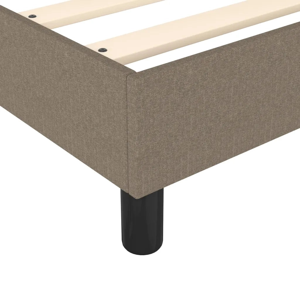 Struttura Letto a Rete a Molle-Giroletto Tortora 90x200 cm Tessuto 862387