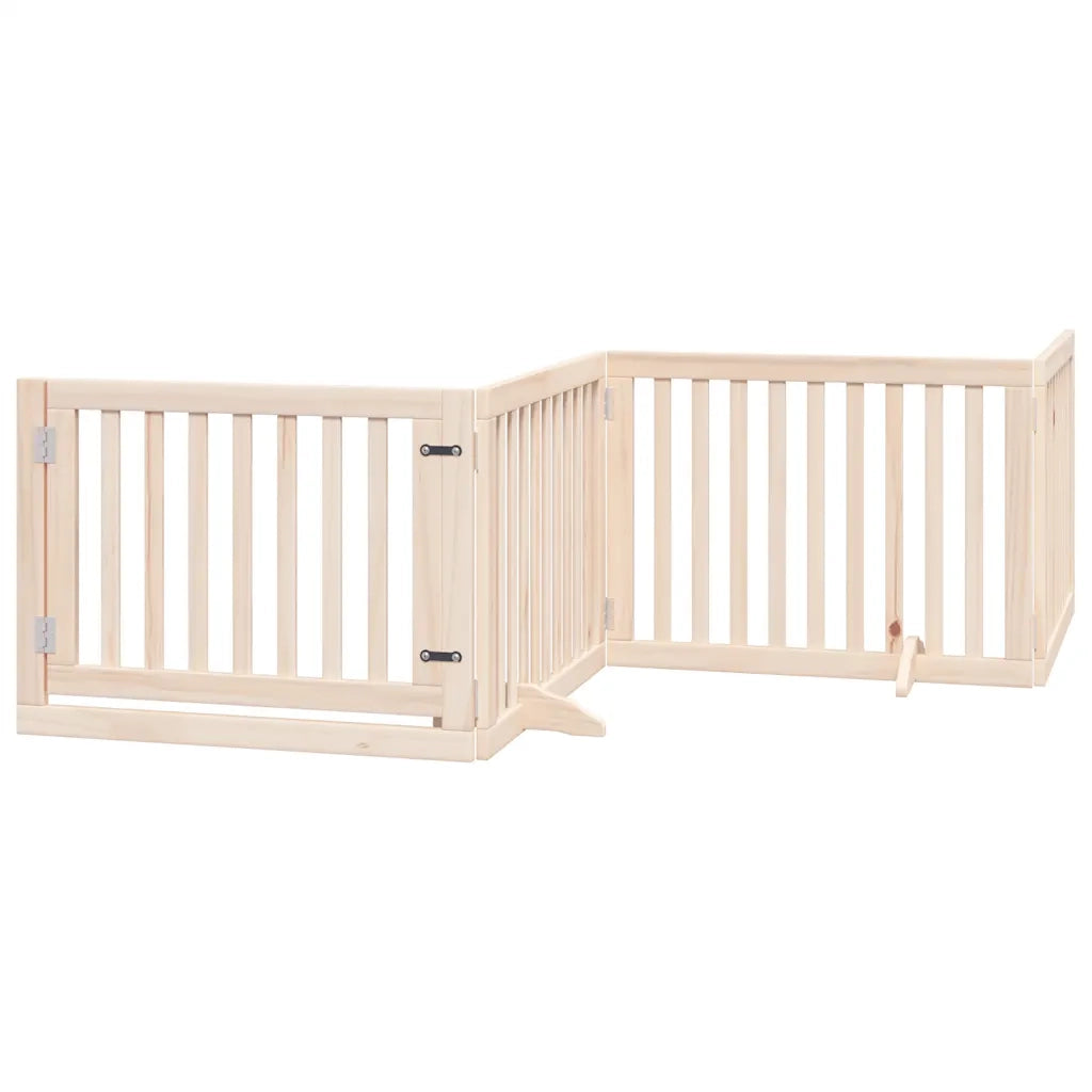 Cancello per Cani Pieghevole 6 Pannelli 480 cm Legno di Pioppo 3155665