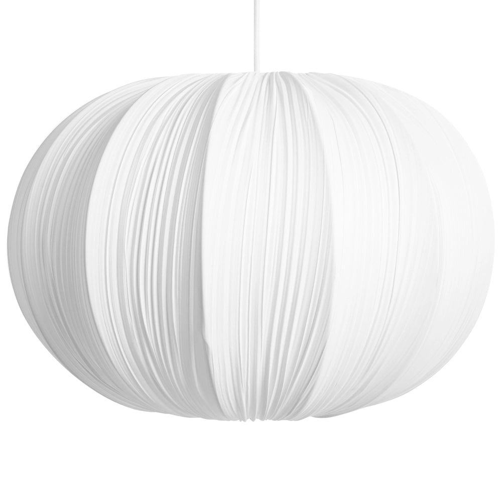 Lampada a sospensione con paralume in tessuto di cotone bianco design moderno luce per soggiorno