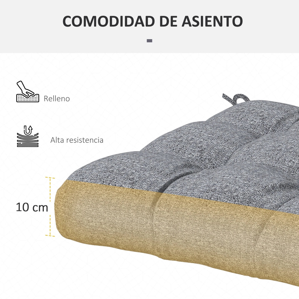 Cuscini per Sedie da Pranzo e Giardino ¨C Minimal ¨C 48x48x10 cm Grigio
