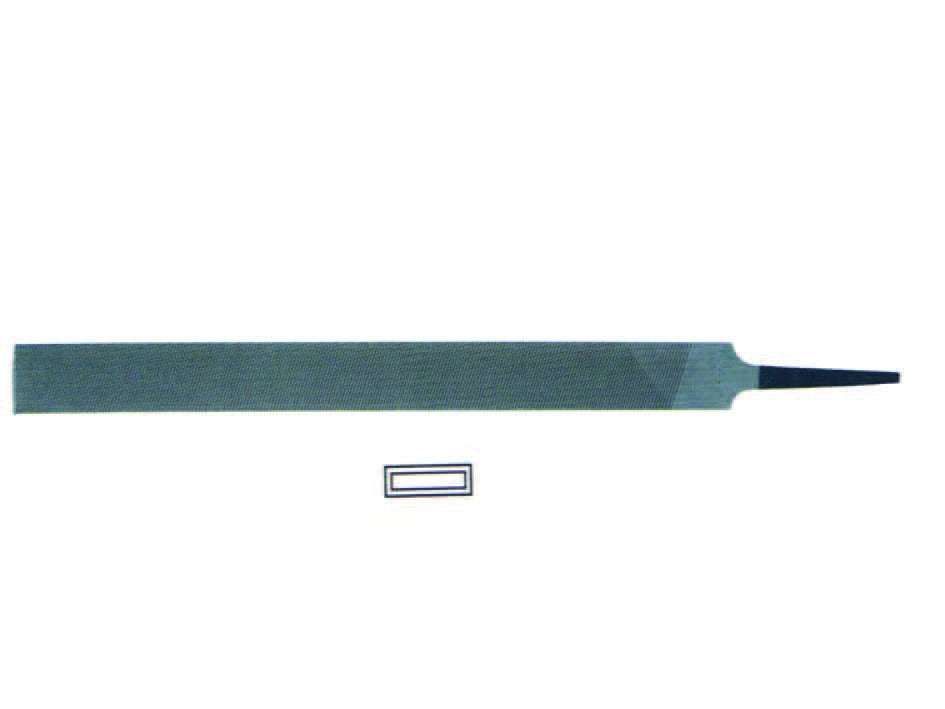 LIME PIATTE PARALLELE CON MANICO IN PLASTICA- - 6 mm.150 taglio bastardo - 6 pezzi