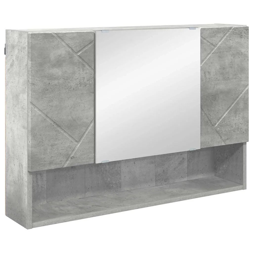 Set di mobili per il bagno con cassetto 2 pcs Grigio cemento 3393016