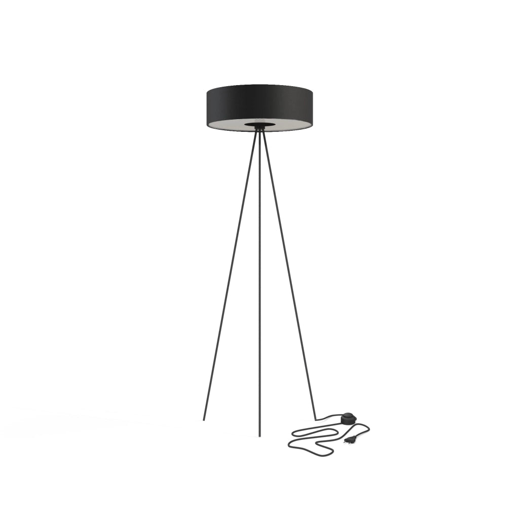 Lampada da terra Nowodvorski Cadilac treppiede 3xE27 nera