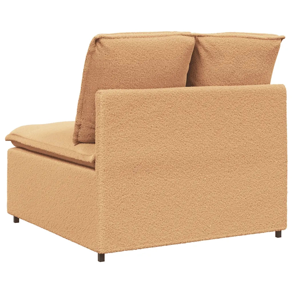 Modulo Centrale Divano Modulare con Cuscini Beige 100 cm 4104446