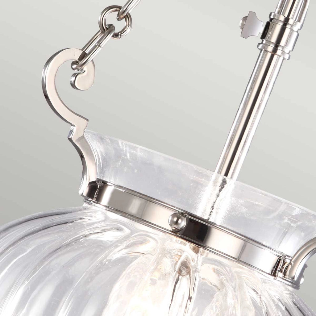Lampada a sospensione Finsbury Park nichel 3xE14 Elstead