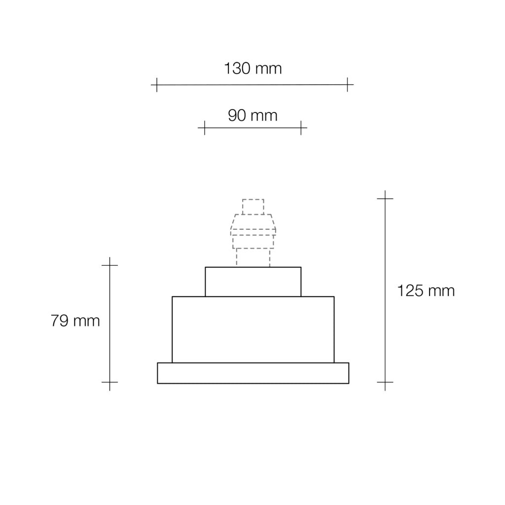 DORIDE faretto da Incasso 1 Luce tonda attacco GU10 bianca in gesso IP44 d.9cm
