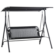 Altalena da giardino 2 posti con parasole ¨C zephmum ¨C 172x110x155 cm nero