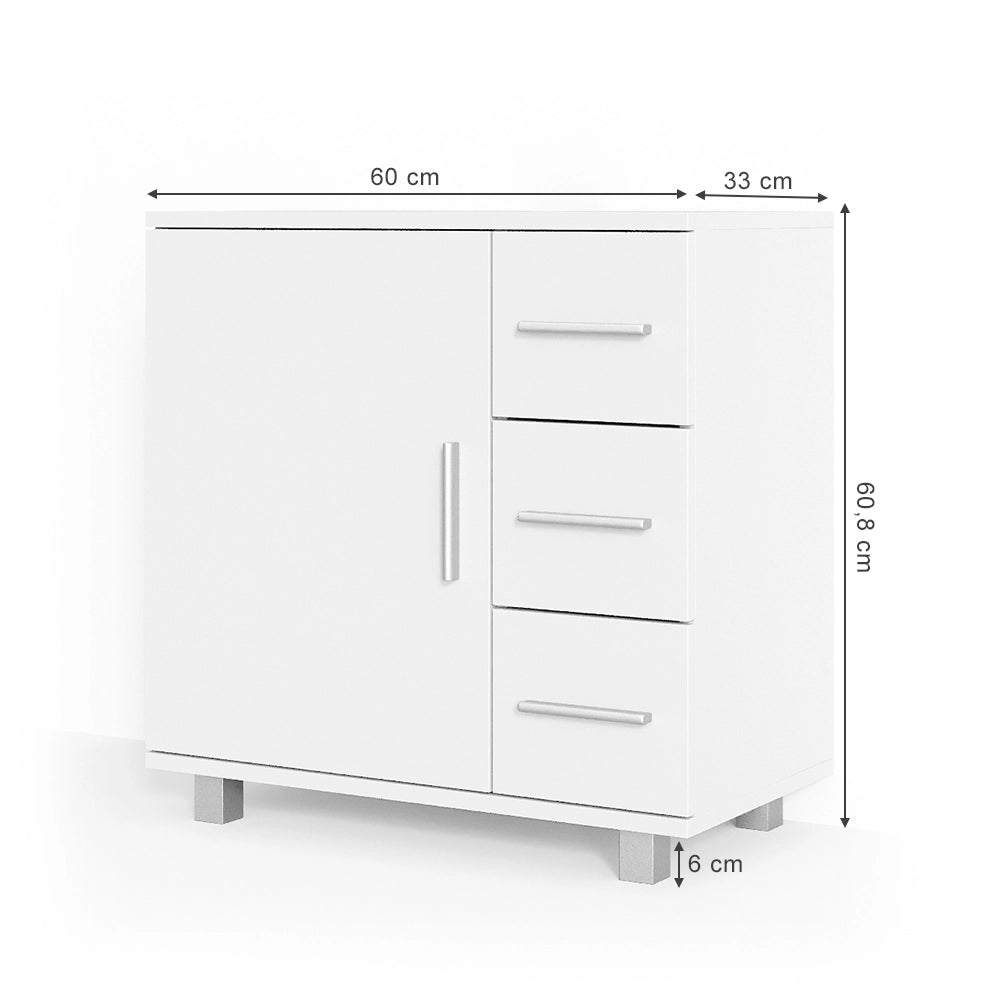 Vicco Mobile sottolavabo per bagno Bianco 60 x 60 cm