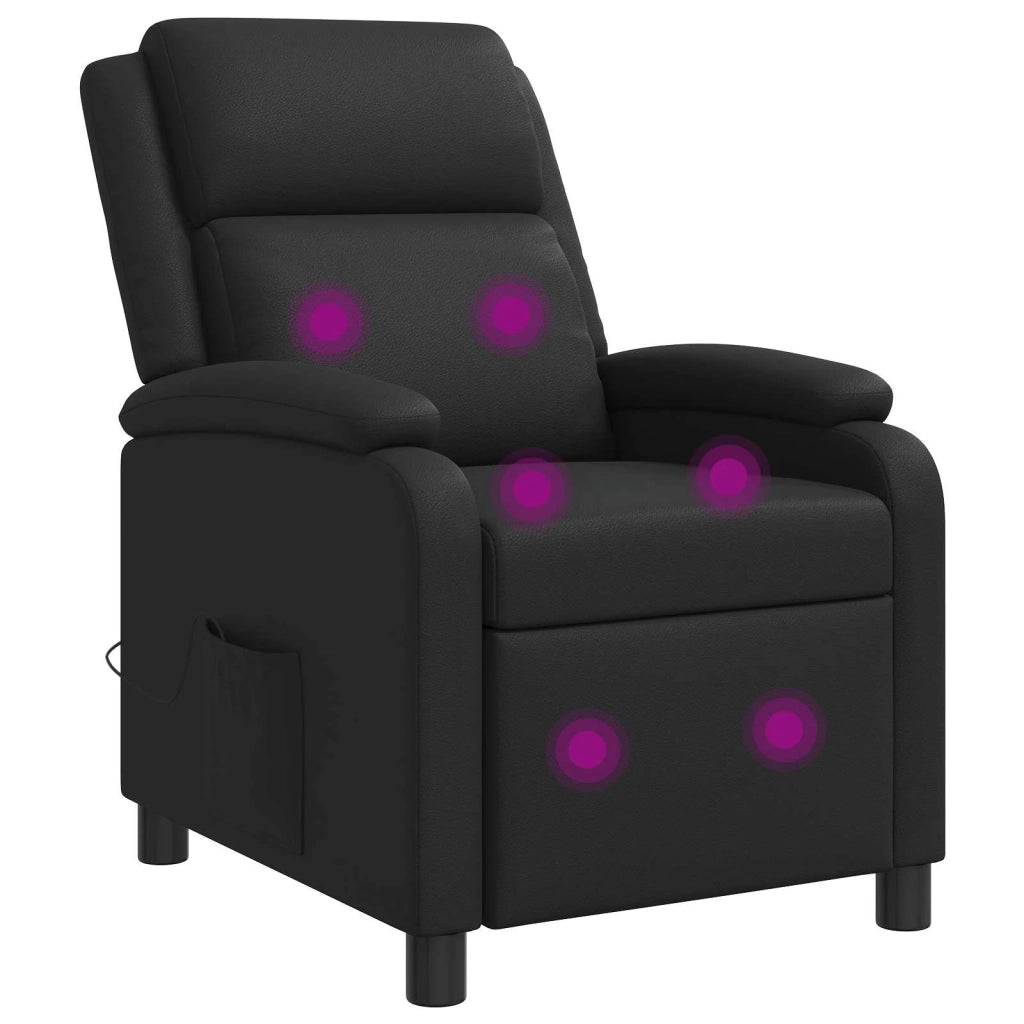 Poltrona Massaggiante Nero Similpelle 42034861