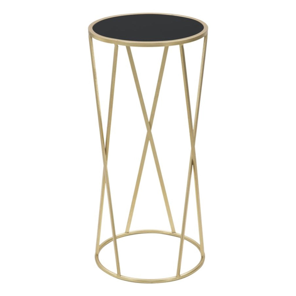 Tavolino VKH601, Oro, Metallo, 35x35x75 cm