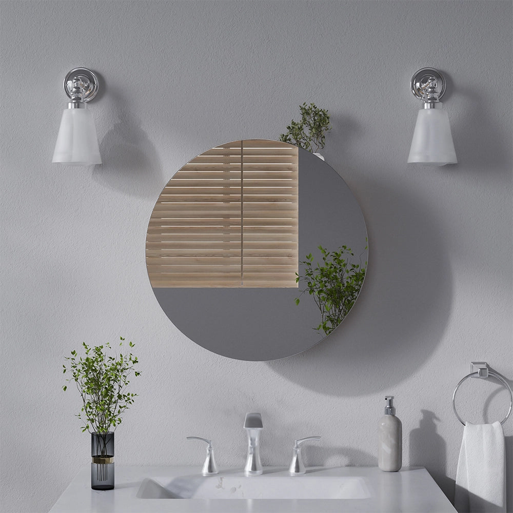 Vicco Specchio contenitore bagno Antracite 50 x 50 cm con 2 scomparti