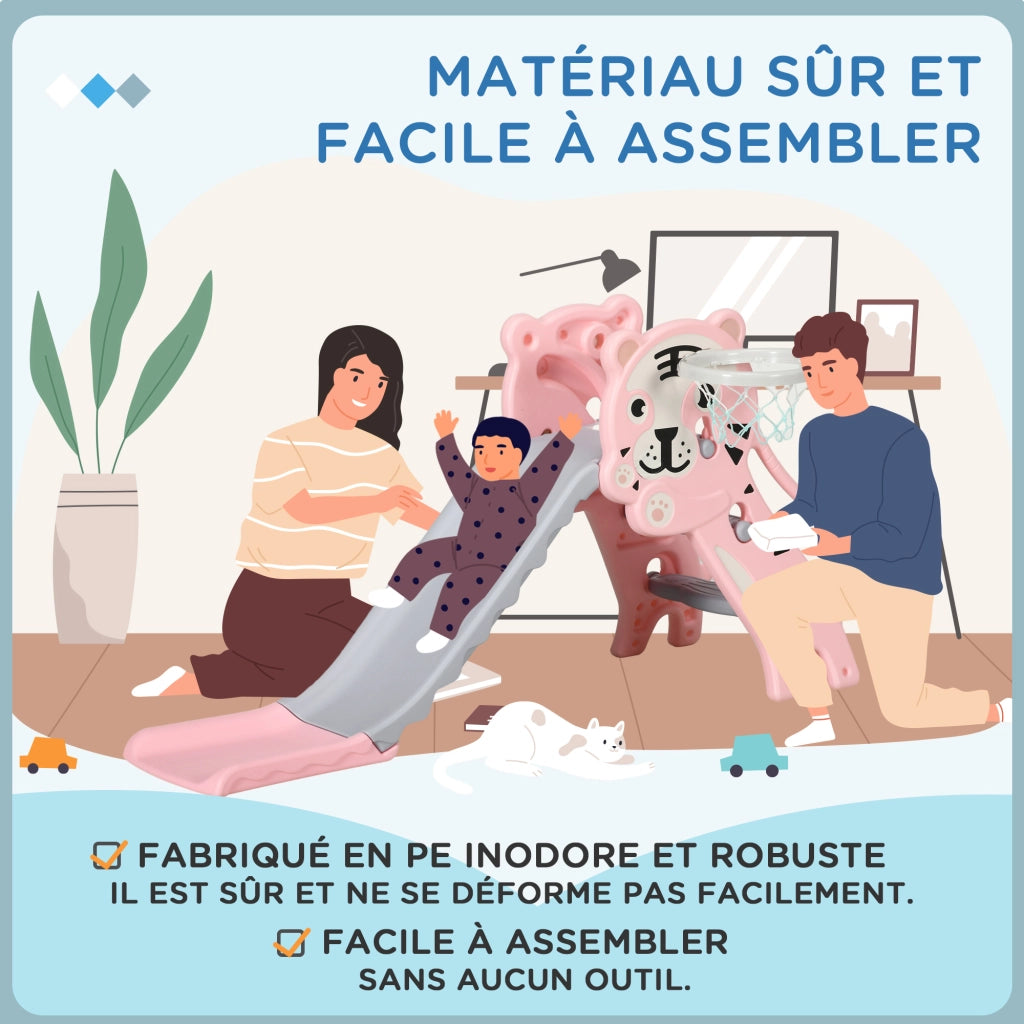 Toboga Bambini con Canestro ¨C Minimal ¨C Rosa