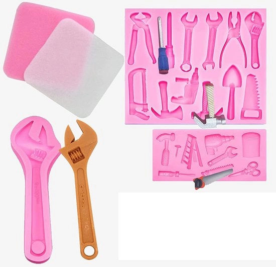 Set di stampi per dolci in silicone 4 pezzi per modellare fondant caramello confetti gioielli