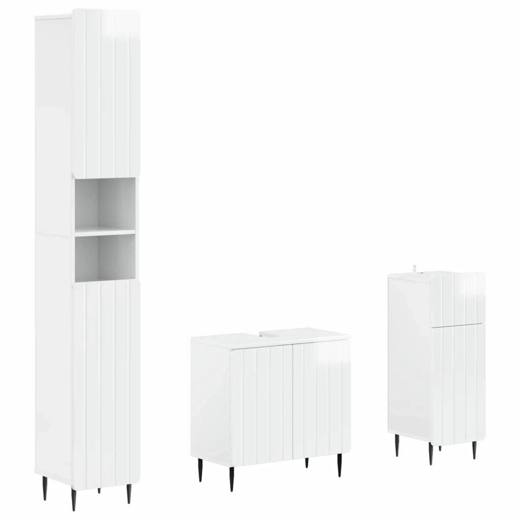 Set di armadietti da bagno in 3 pezzi ZWOLLE 3417841