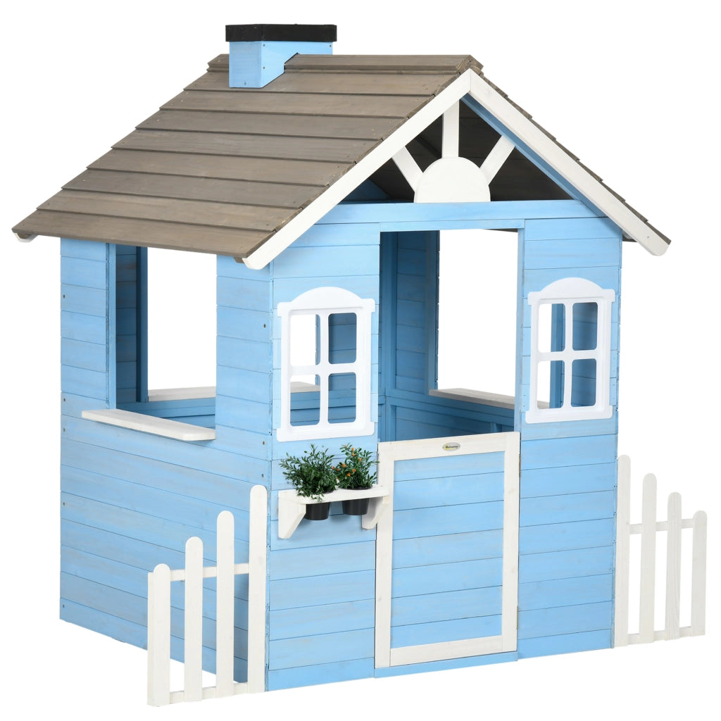 Casetta da giardino per bambini ¨C Minimal ¨C 151x112.5x142 cm blu