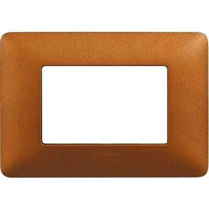 Placca Bticino Matix 3 moduli rosso terra AM4803TRT